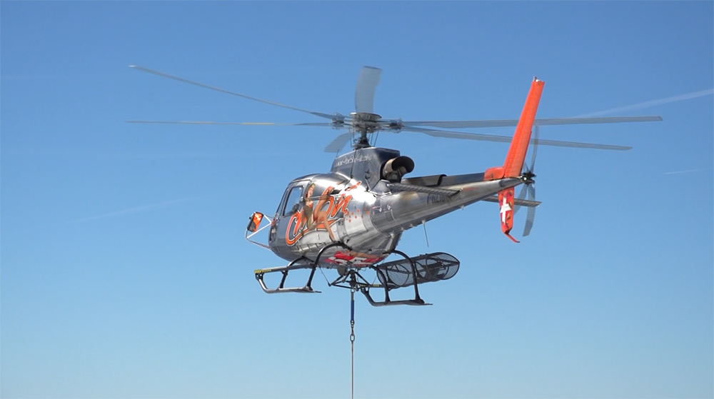 HELICOPTERE EN CHARGE DES ROTATIONS